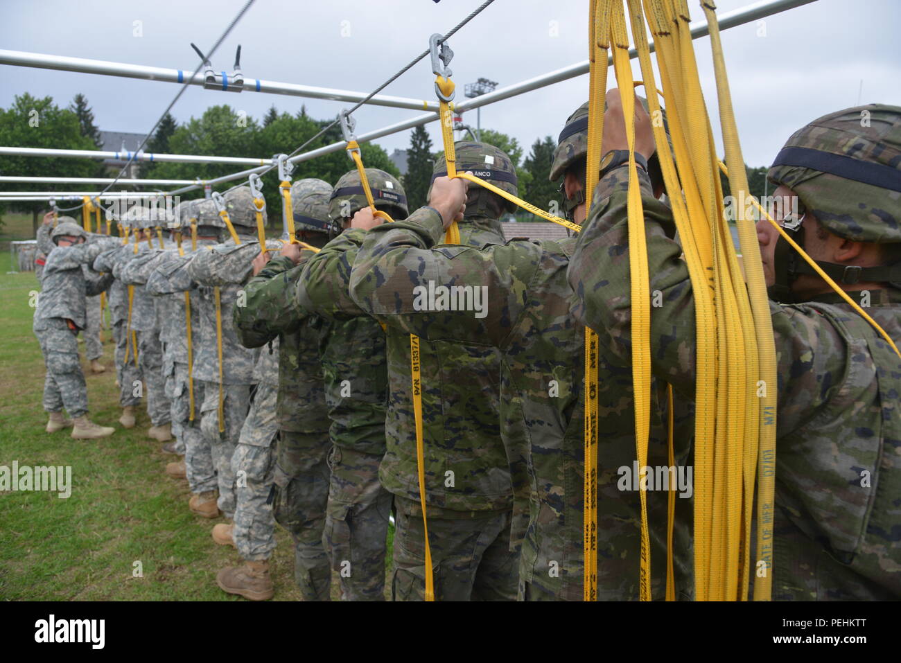 Paratroopers from Task Force Devil, alongside six NATO allies ...
