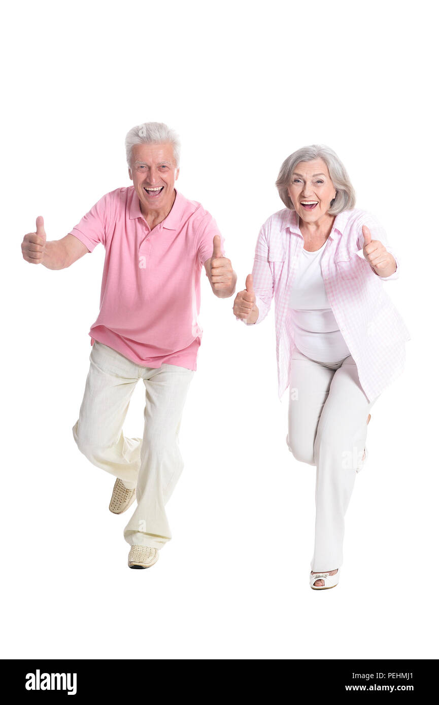 Portrait couple thumbs up hi-res stock photography and images - Alamy