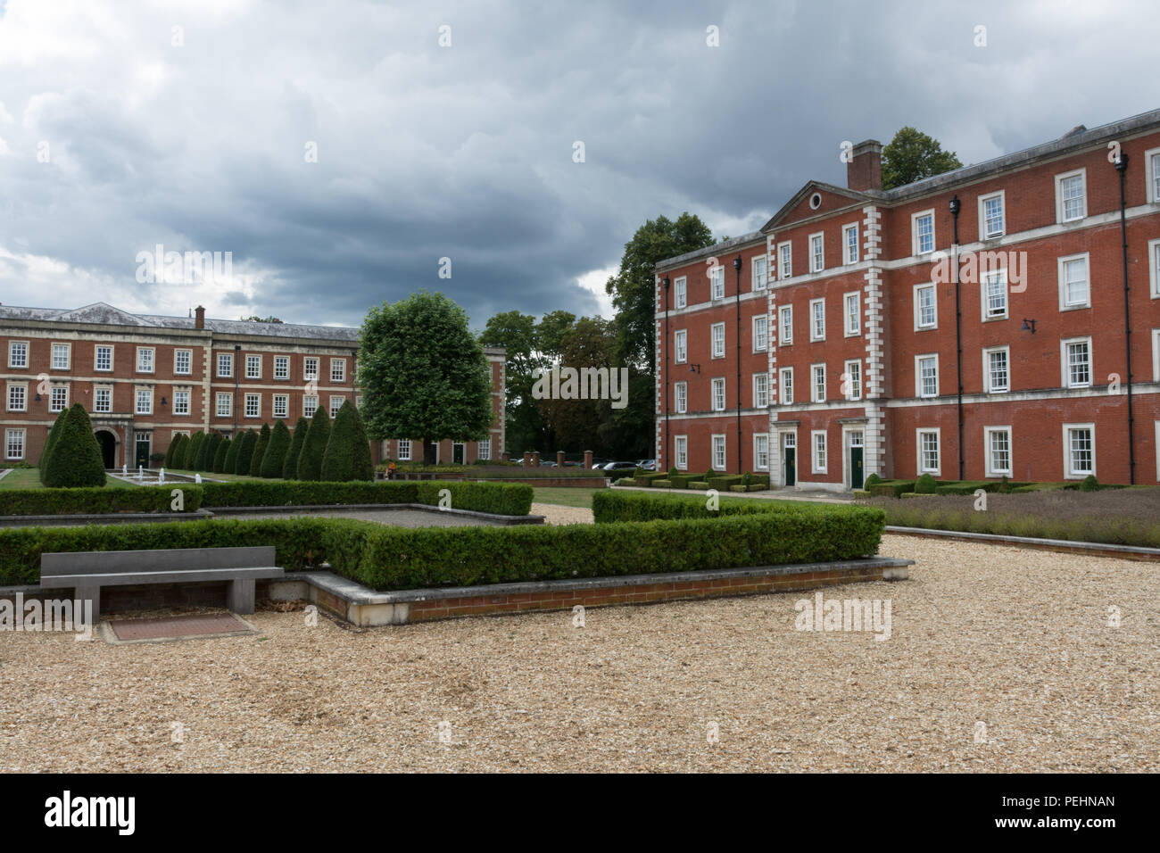 The historic Peninsula Square in Winchester, Hampshire, UK, originally