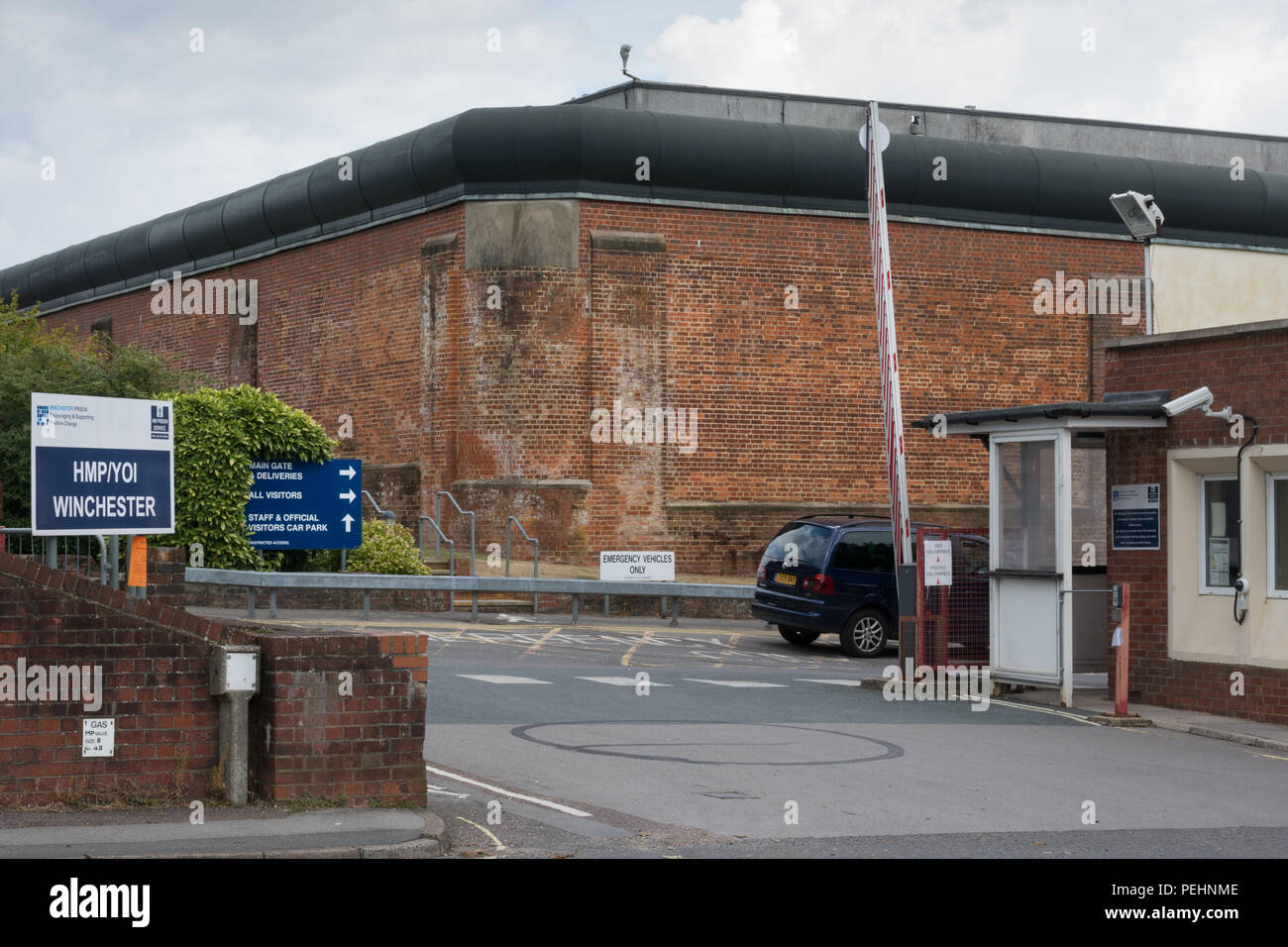 Exterior of Winchester prison in Hampshire, UK Stock Photo