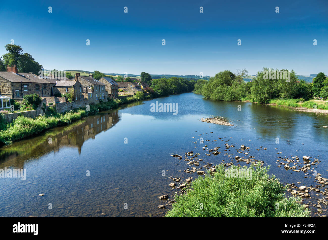 The River South Tyne at Haydon Bridge, Northumberland. Stock Photo