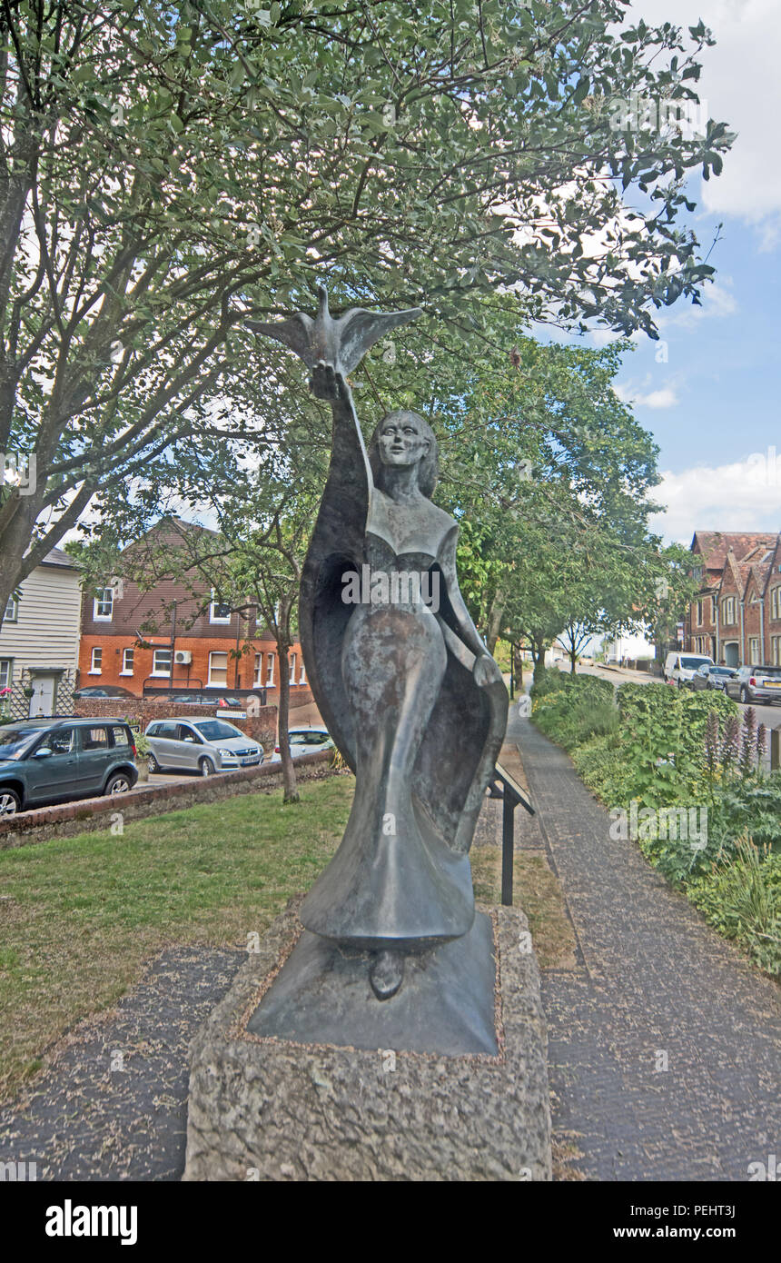 West Malling Kent Statue Stock Photo Alamy