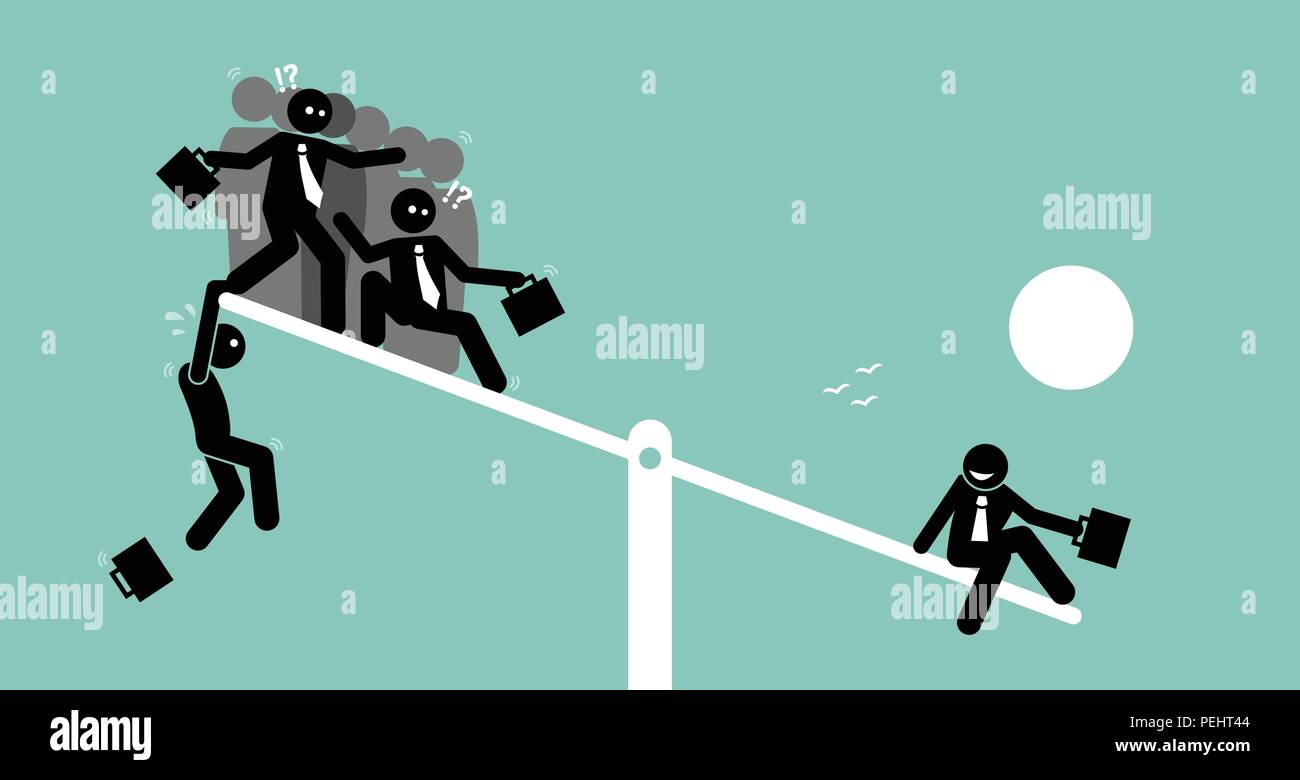 Vector artworks depicts the concept of outweigh, value, worth, power 