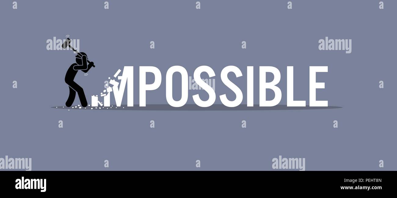 Vector artwork depicts possibility, opportunity, and determination. Stock Vector