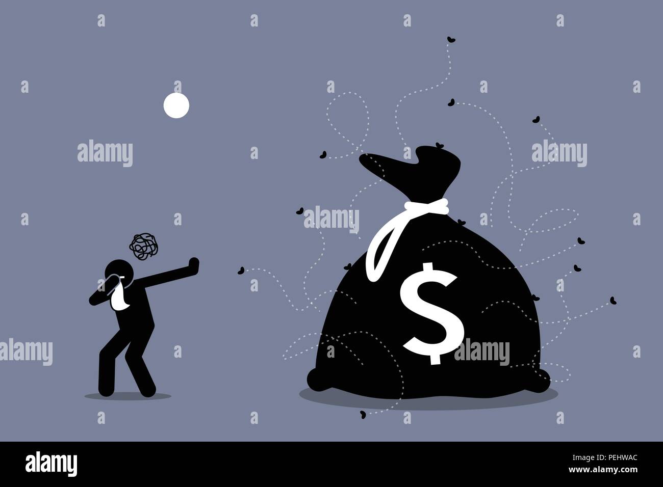 Artwork illustrations depict no to corruption, illegal business, and