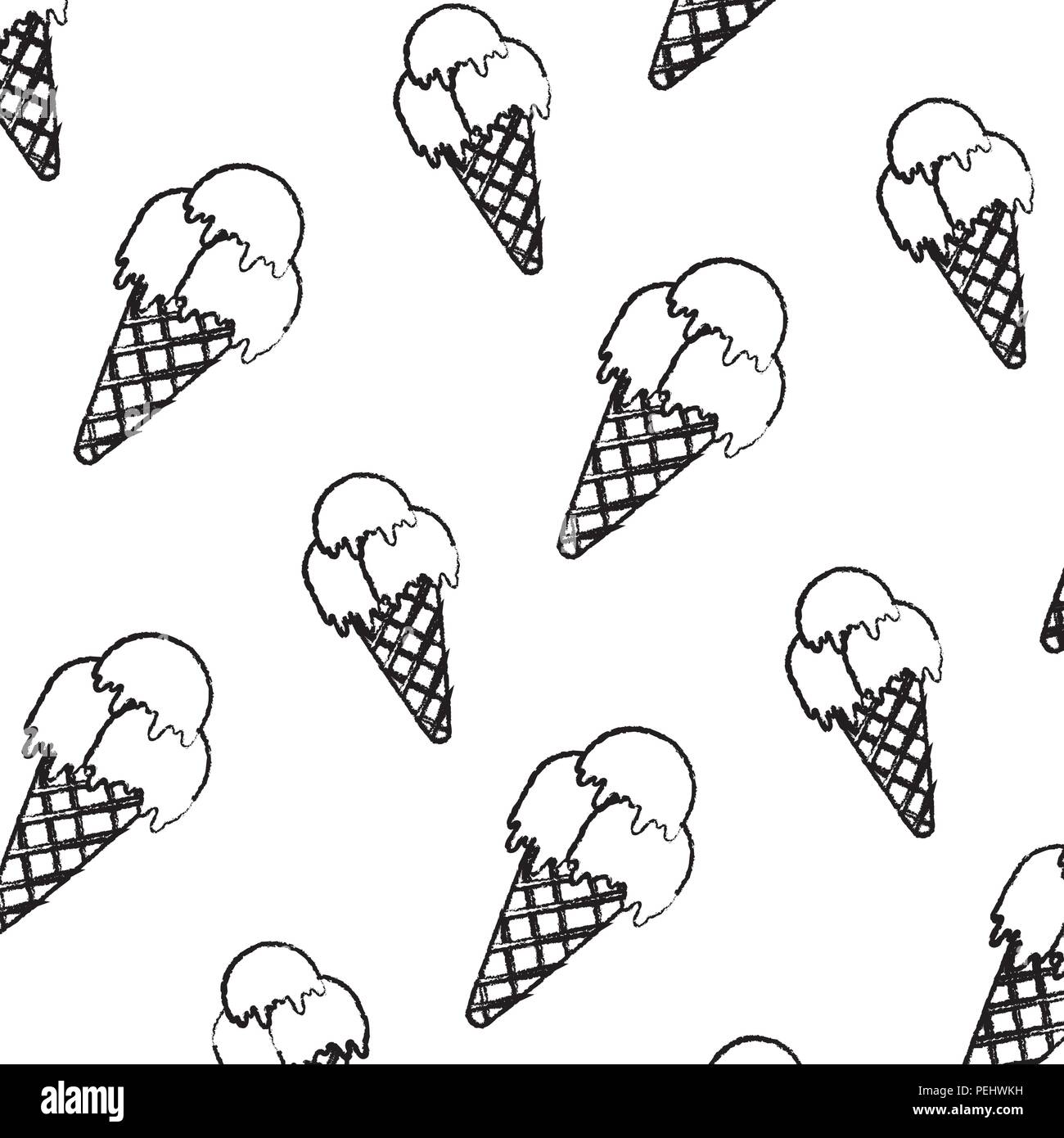 grunge ice cream with three balls background Stock Vector Image & Art ...