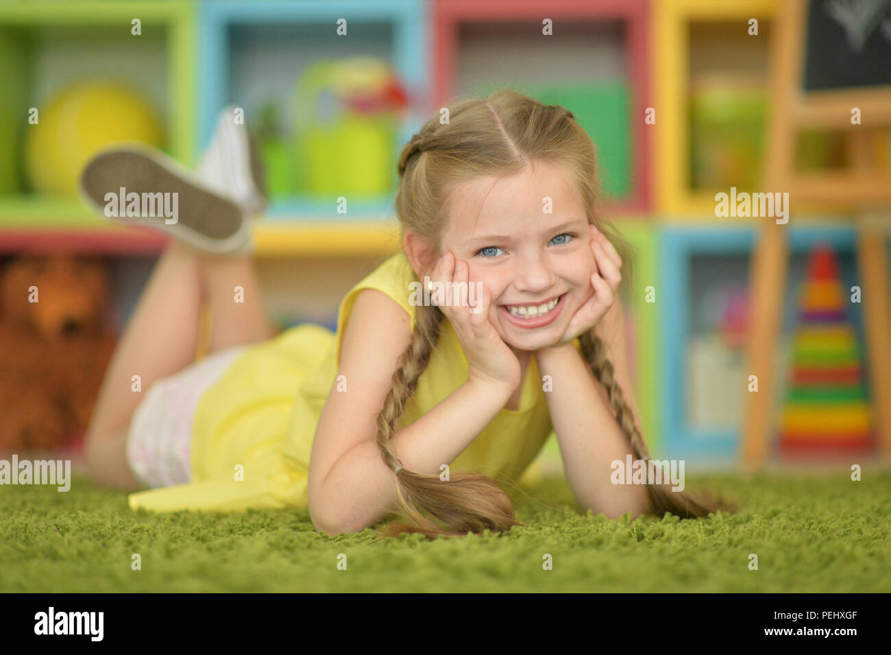 Close up portrait of cute smiling girl Stock Photo - Alamy