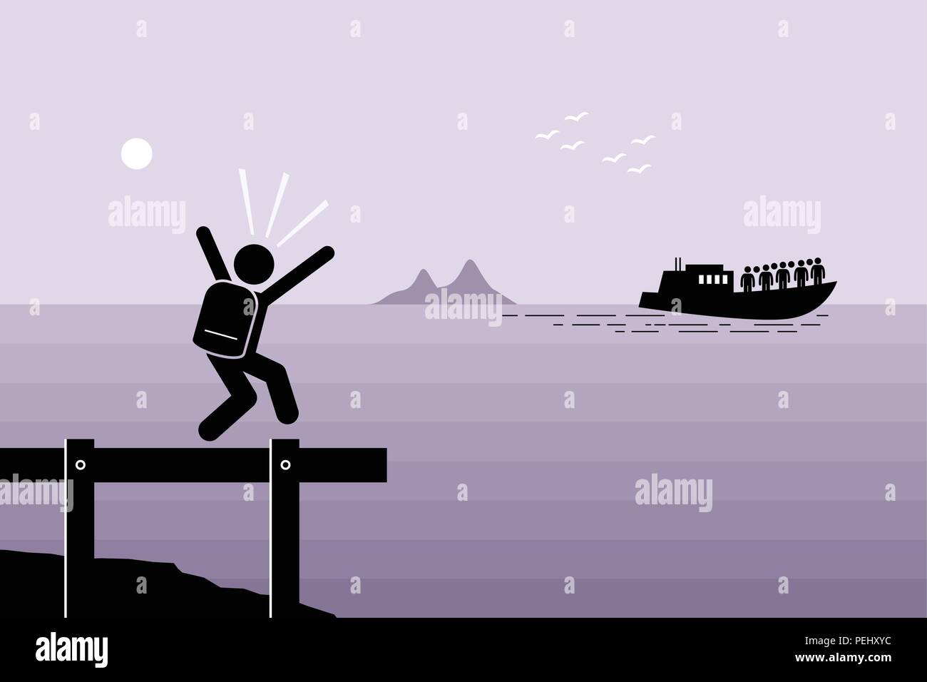 Stick Figure Boat High Resolution Stock Photography and Images - Alamy