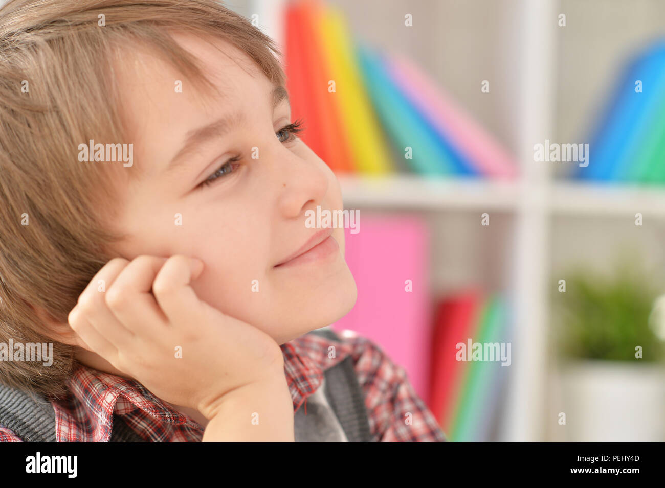 Portrait of a cute little boy close up Stock Photo - Alamy