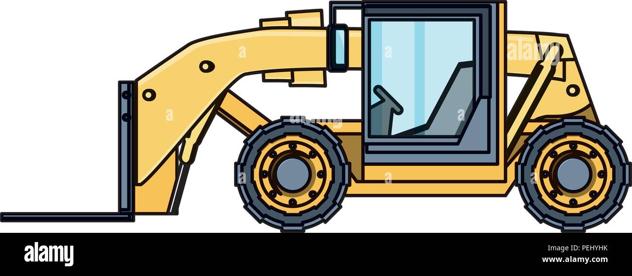 construction truck icon over white background, vector illustration ...