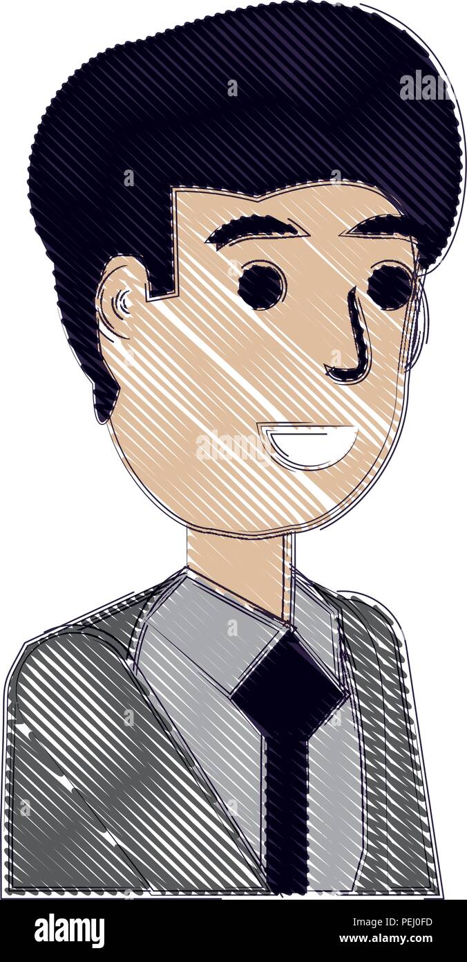 cartoon businessman icon over white background, vector illustration ...