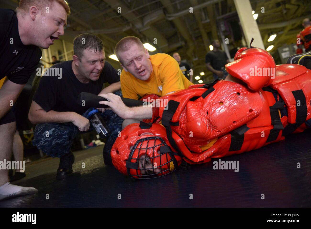 Security Reaction Training During Security Reaction Force training aboard USS Essex (LHD 2 ...
