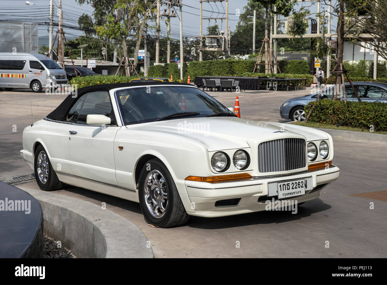Bentley Azure luxury limousine UK car with Thailand number plate Stock Photo