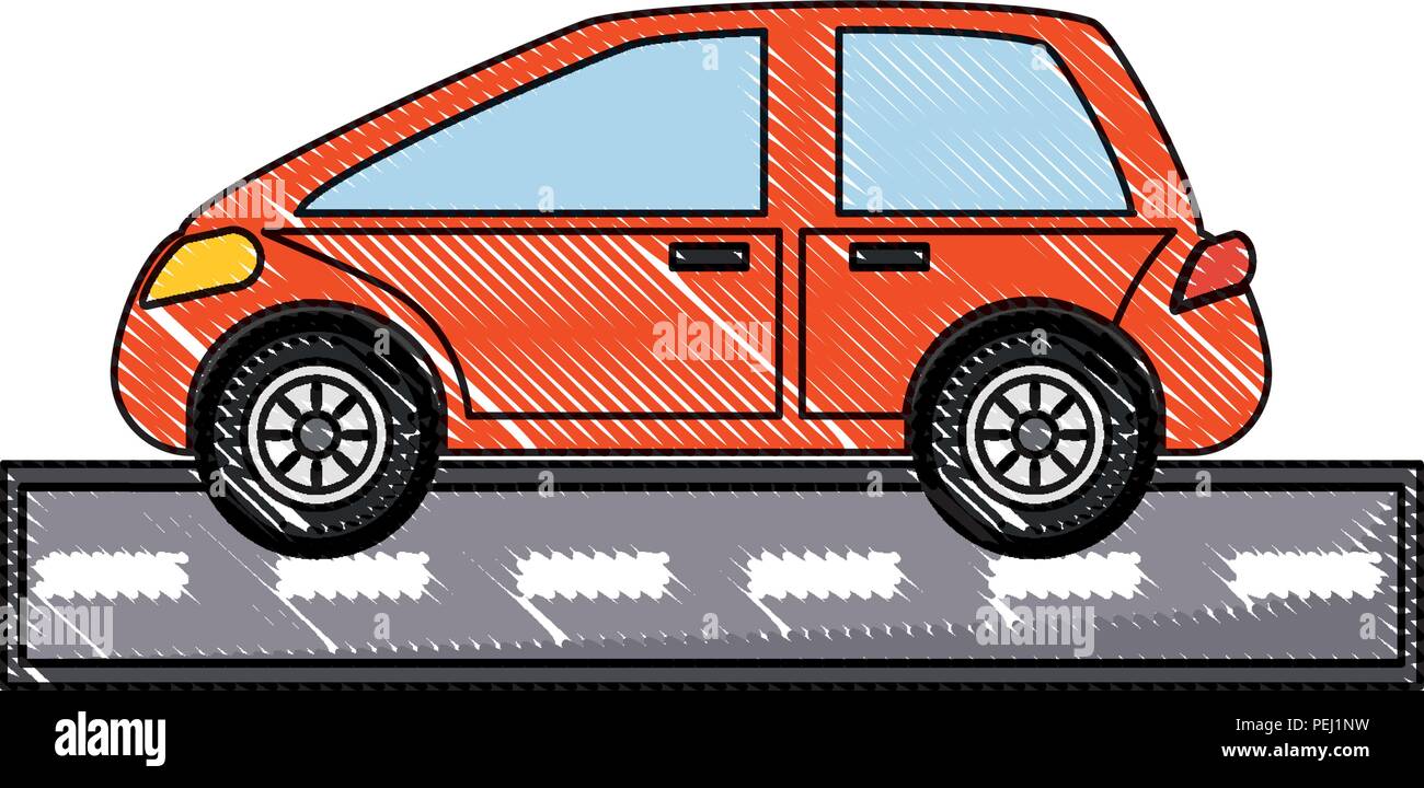 car on the road over white background, vector illustration Stock Vector ...