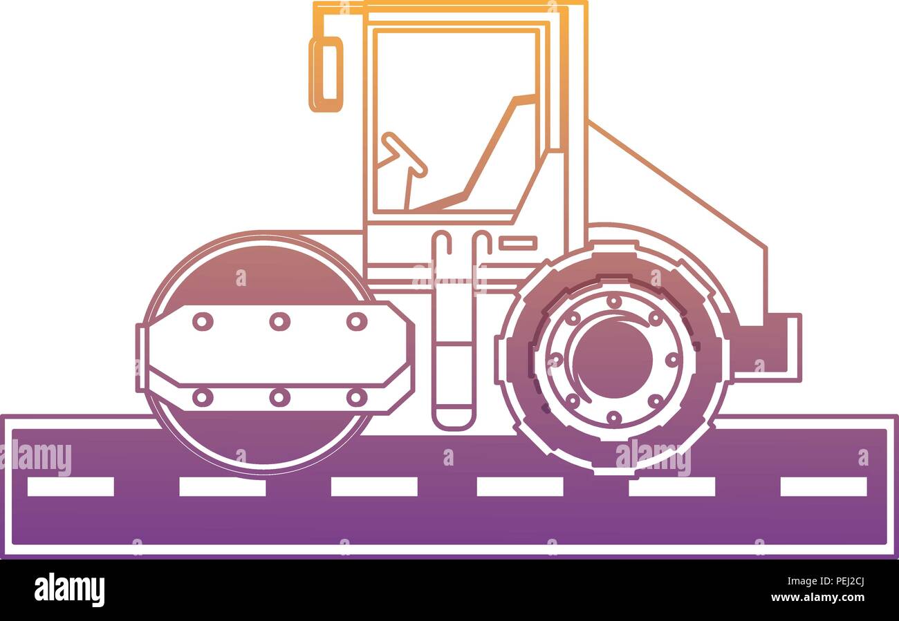 road roller truck icon over white background, vector illustration Stock ...