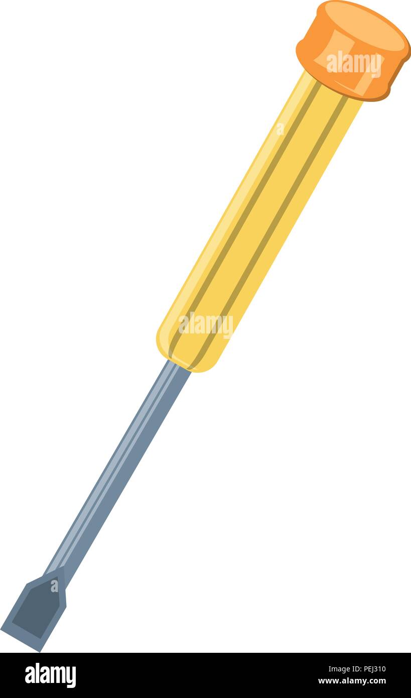 screwdriver tool icon over white background, vector illustration Stock Vector
