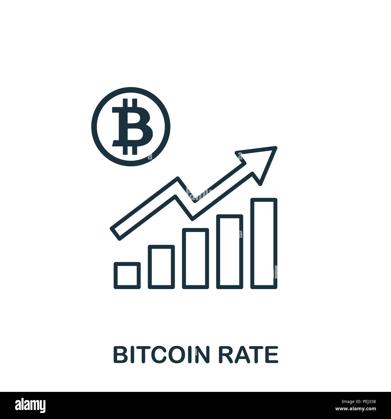 Bitcoin Rate Increase Graphic icon. Mobile apps, printing and more usage.  Simple element sing. Monochrome Bitcoin Rate Increase Graphic icon  illustrat Stock Photo - Alamy