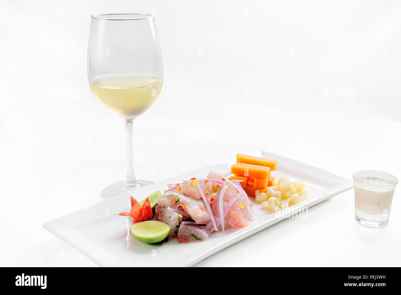 Ceviche, Dish Symbol Of Peruvian Gastronomy. Peru Stock Photo - Alamy