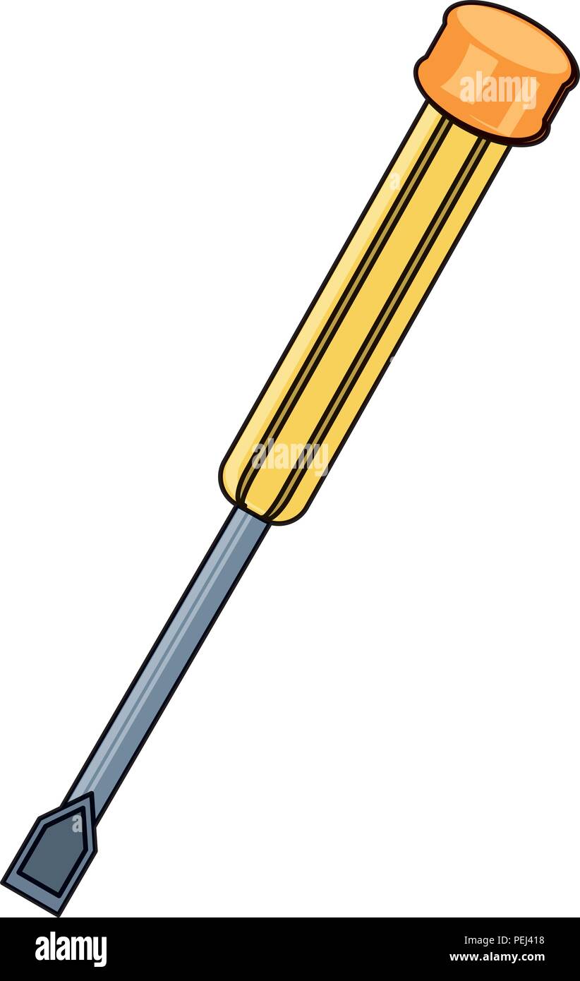 screwdriver tool icon over white background, vector illustration Stock Vector