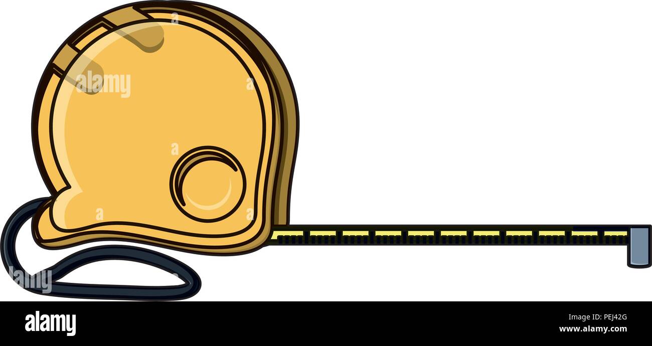 measuring tape over white background, vector illustration Stock Vector ...