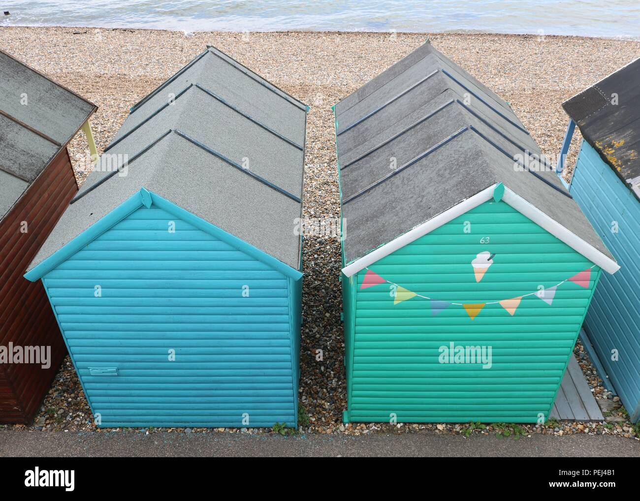 Beach Huts , Herne Bay , Kent Stock Photo Alamy