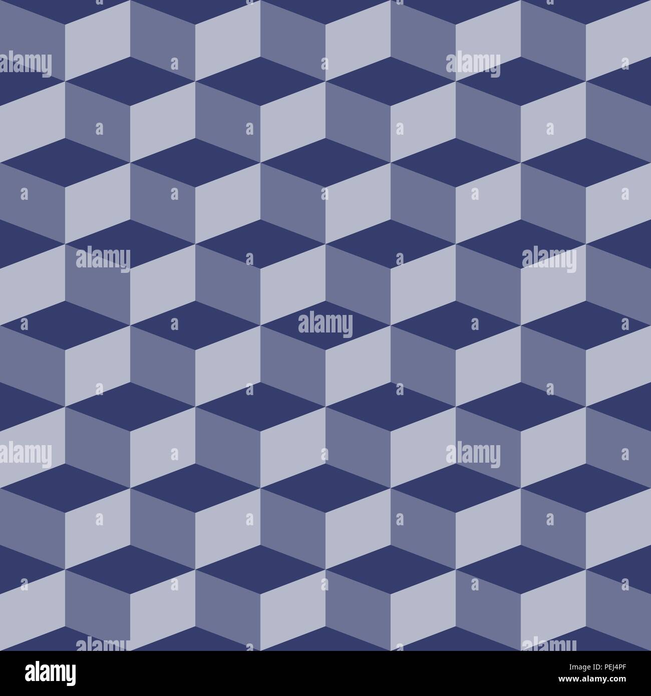 Abstract blocks visual illusion seamless pattern Stock Vector