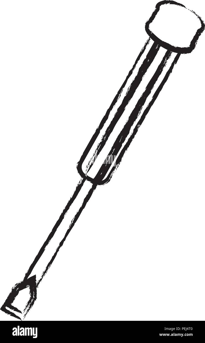 screwdriver tool icon over white background, vector illustration Stock Vector