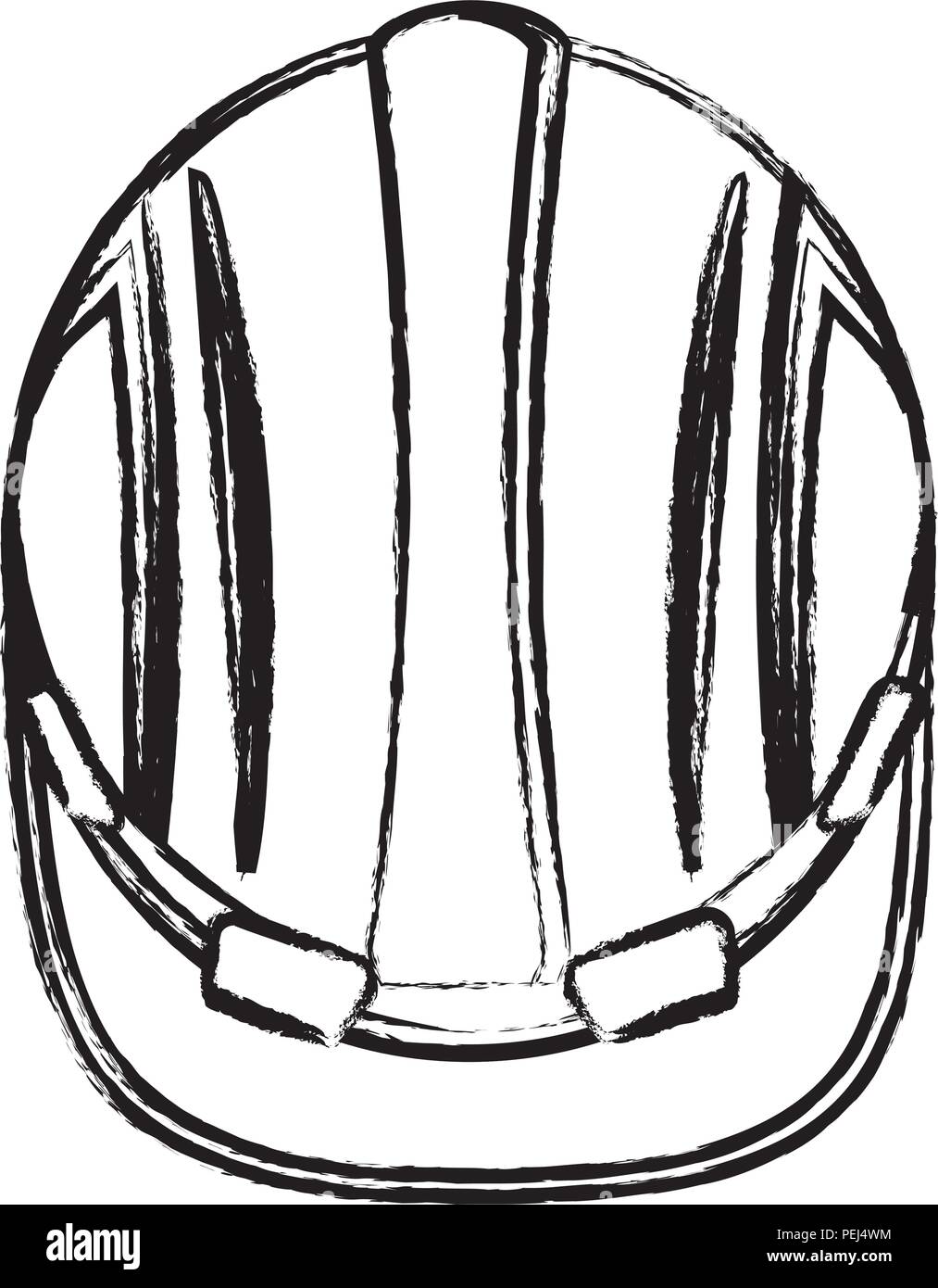 construction safety helmet over white background, vector illustration Stock Vector