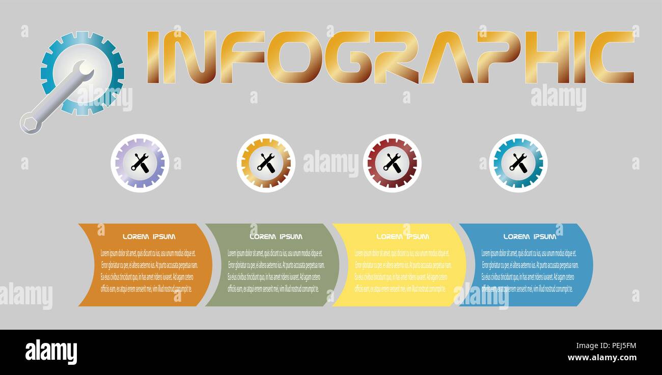 Vector and Illustration Mechanical Engineering Infographic design for ...