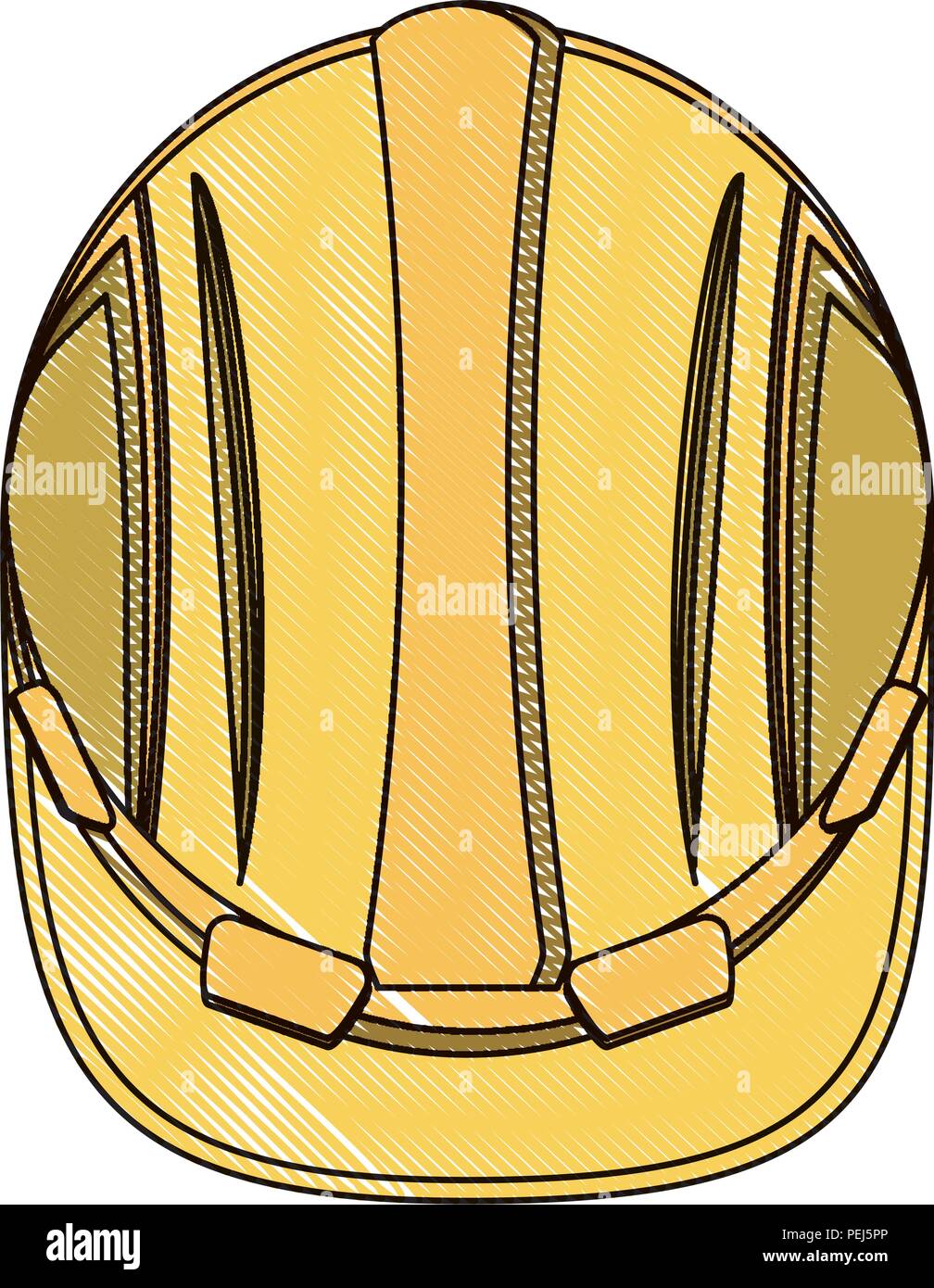 construction safety helmet over white background, vector illustration