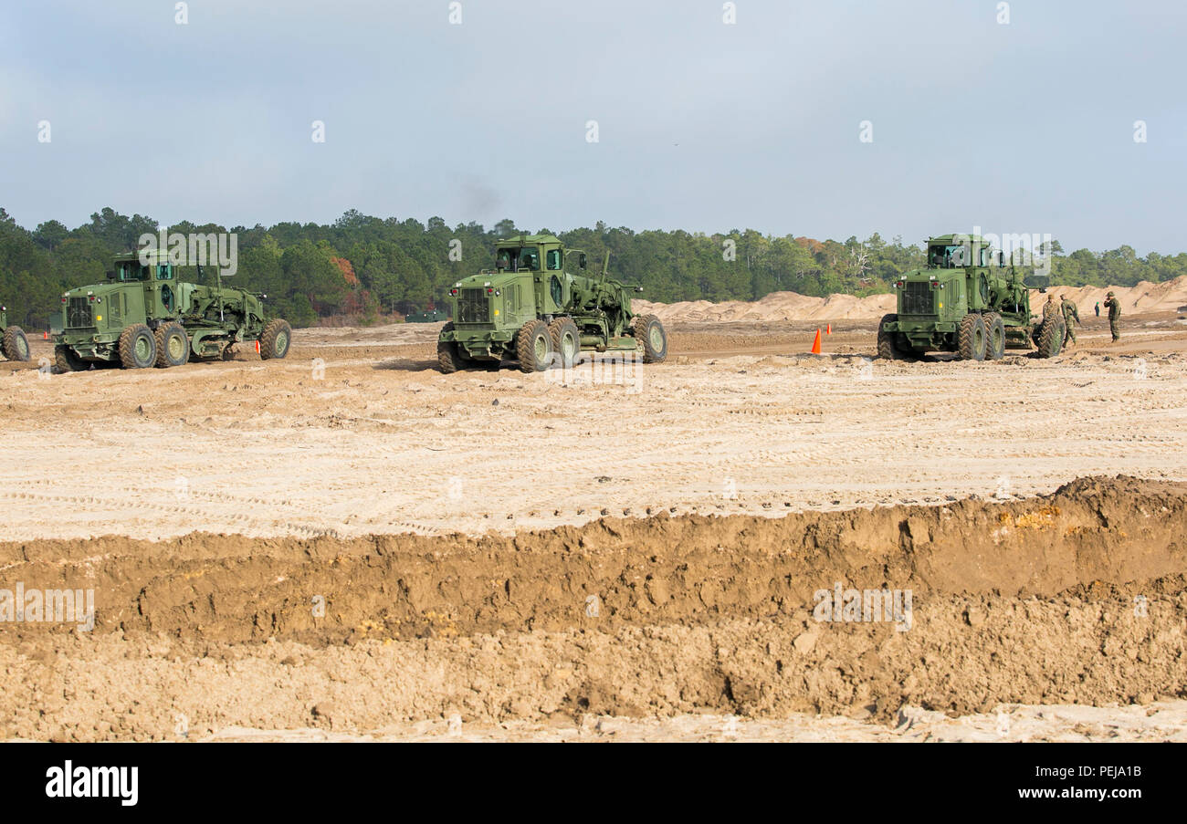 Heavy equipment operators with Combat Logistics Battalion 6, 2nd Marine