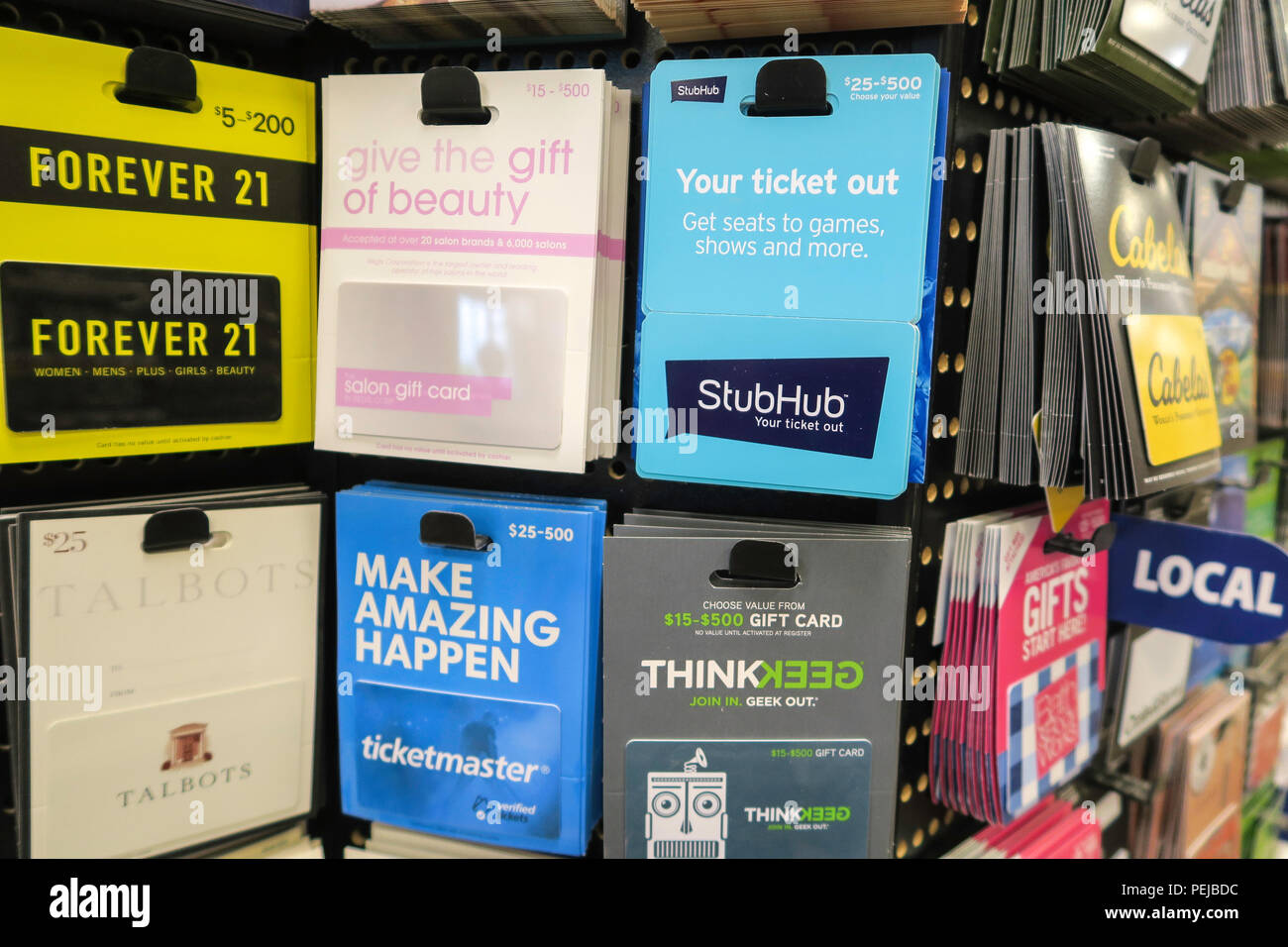 Prepaid Gift Cards At Smith S Food And Drug Store Now Owned By Kroger Company Is A Prominent Regional Supermarket Chain Great Falls Montana Usa Stock Photo Alamy