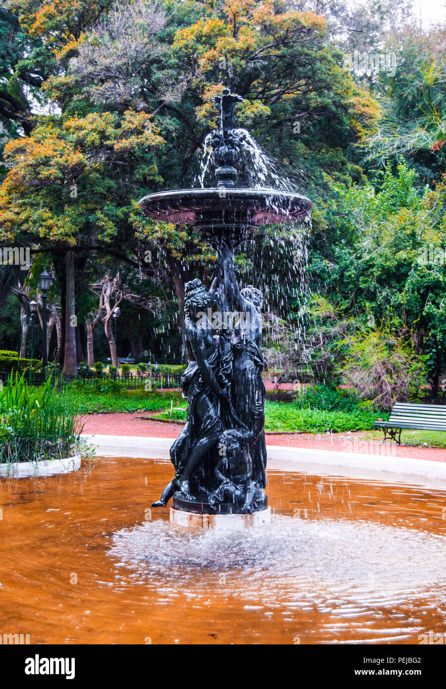 Water fountain in the park hires stock photography and images Alamy
