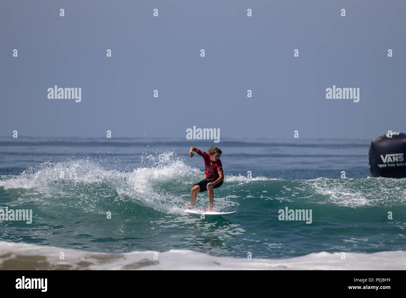 Jake Marshall competing in the US Open of Surfing 2018 Stock Photo