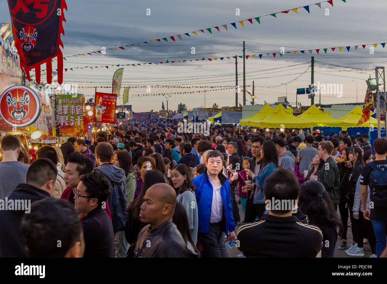 Vancouver Night Market Stock Photo Alamy