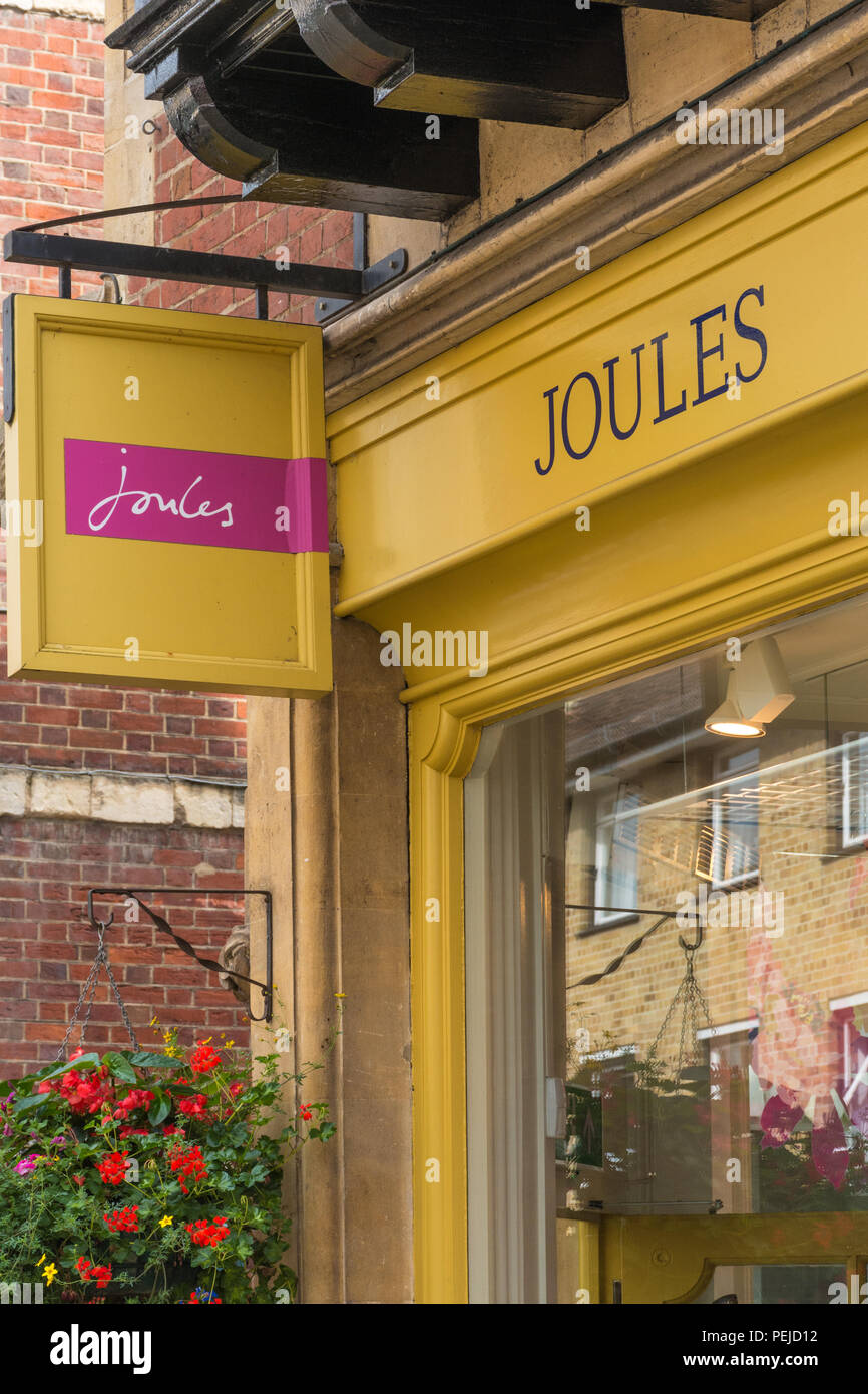 Exterior of the high street clothing shop Joules, retailer of women's, men's & children's clothing and footwear Stock Photo