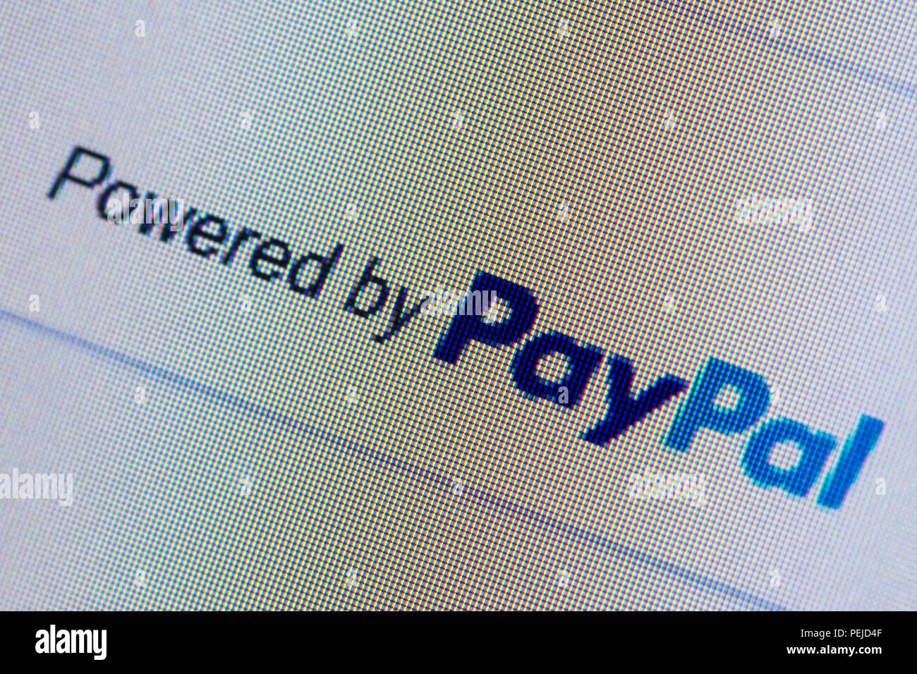 PayPal website - computer screenshot and logo Stock Photo