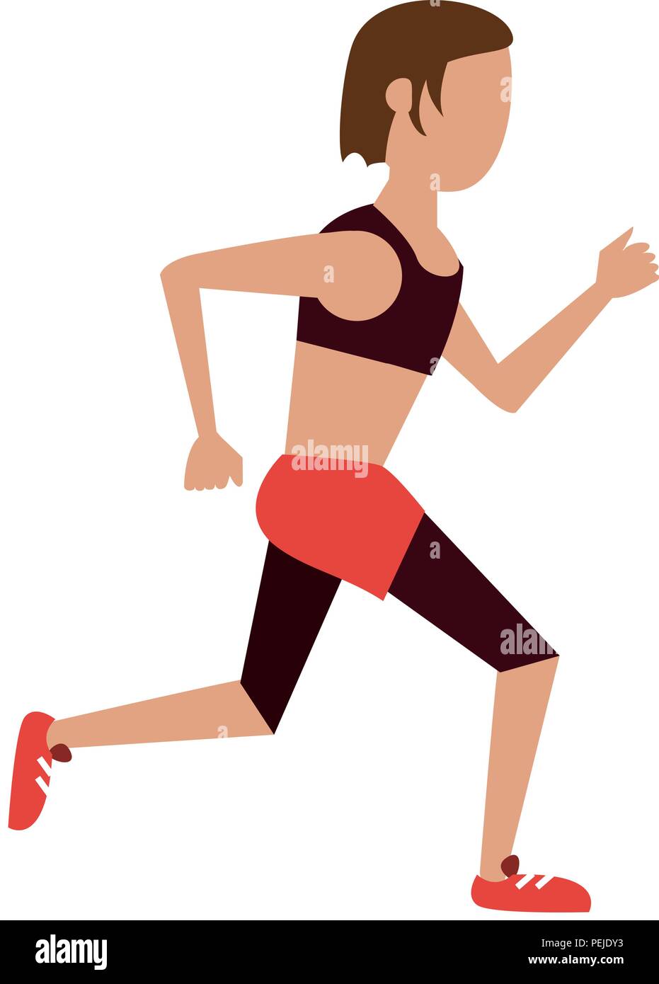 Fitness woman running Stock Vector Image & Art - Alamy