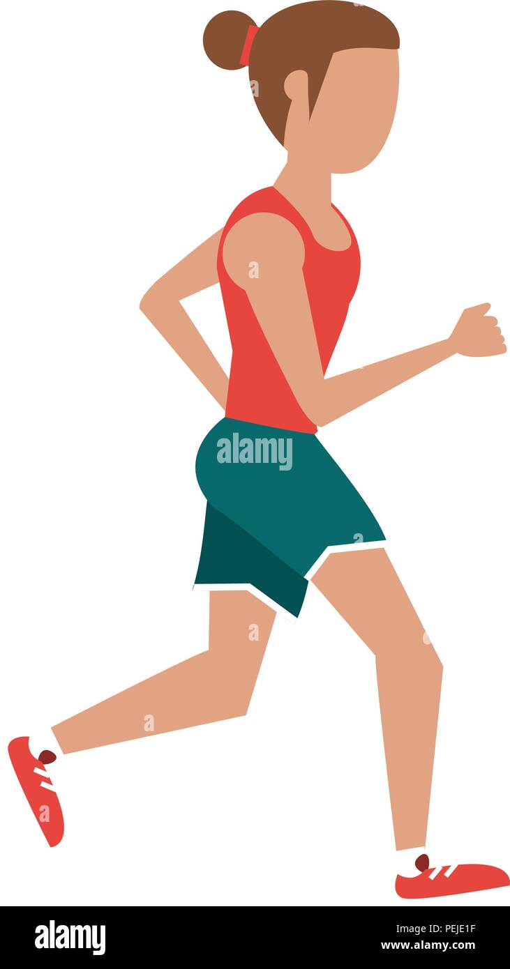 Fitness woman running Stock Vector Image & Art - Alamy