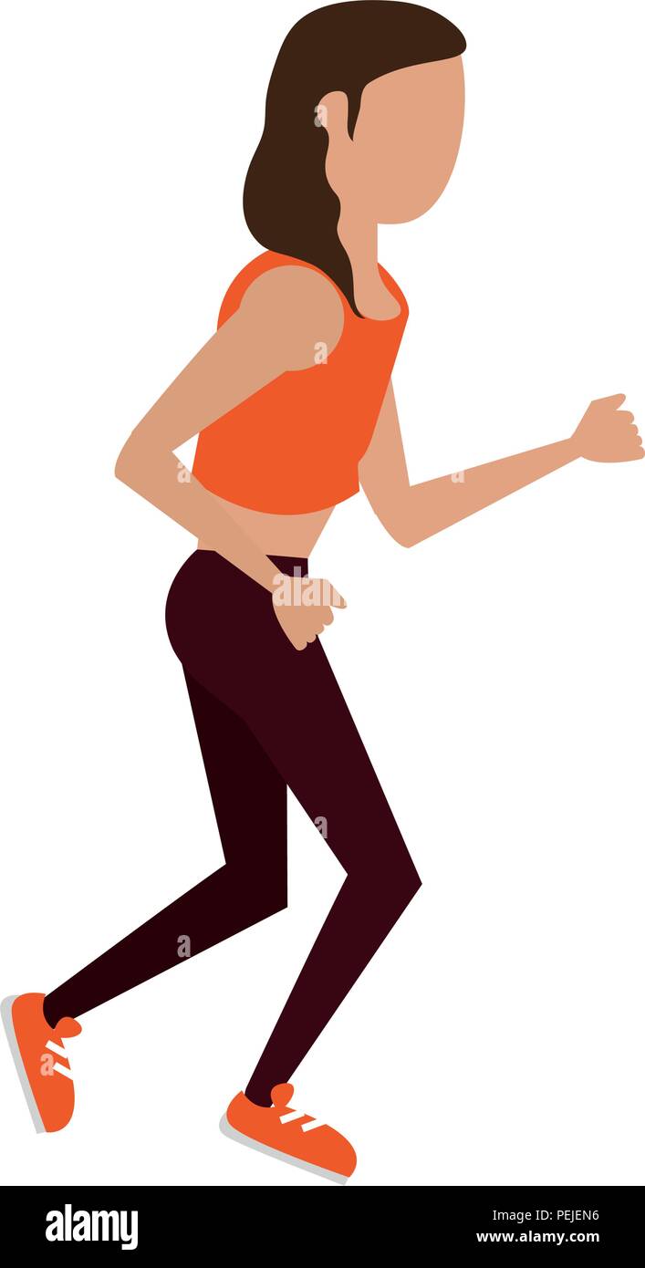 Fitness woman running Stock Vector Image & Art - Alamy