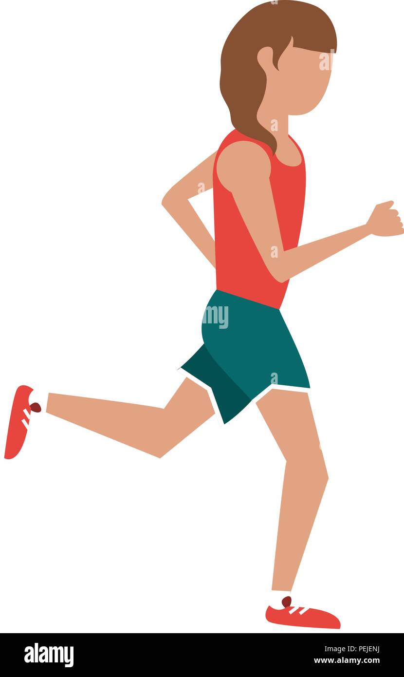 Fitness woman running Stock Vector Image & Art - Alamy