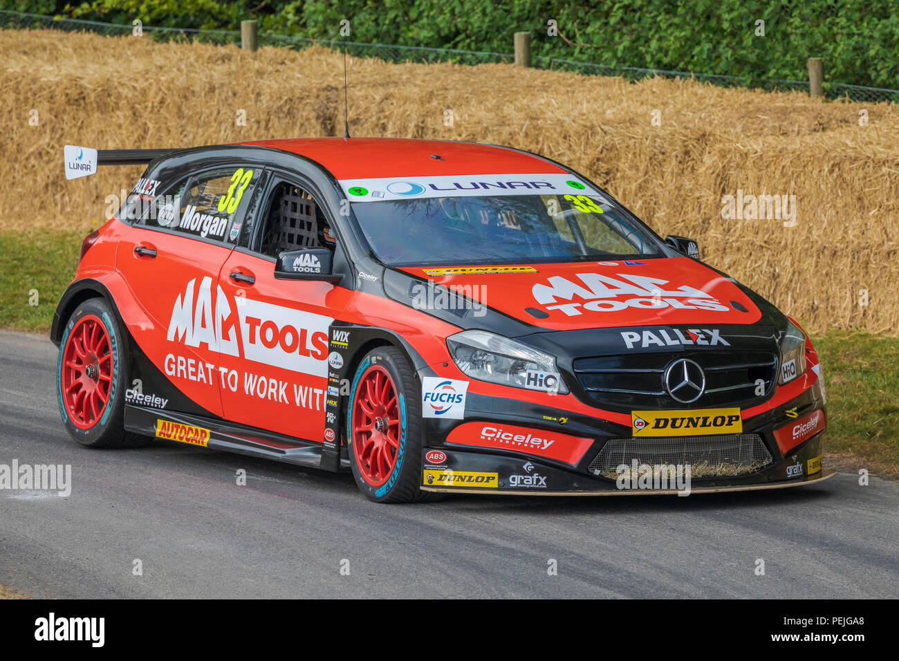 2018 Ciceley Racing Mercedes A-Class BTCC racer with driver Adam Morgan ...