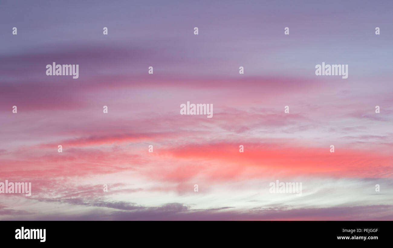 Beautiful calm sunset clouds sky Stock Photo