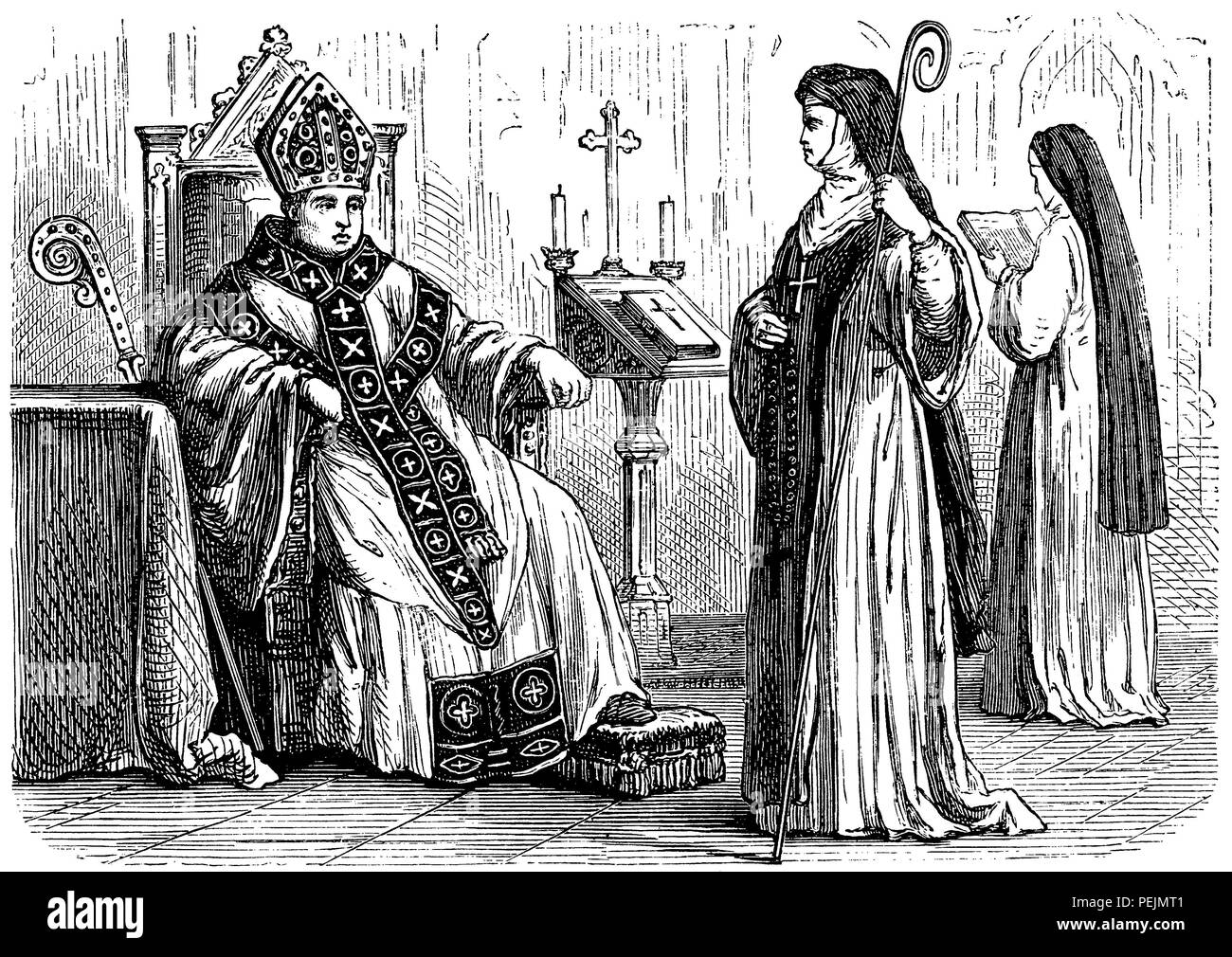 An inscribed abbot and an abbess Stock Photo Alamy