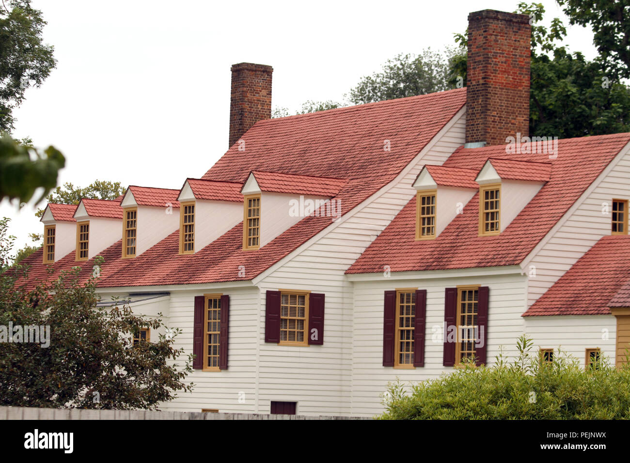 St. Tucker House in Colonial Williamsburg, Virginia, USA Stock