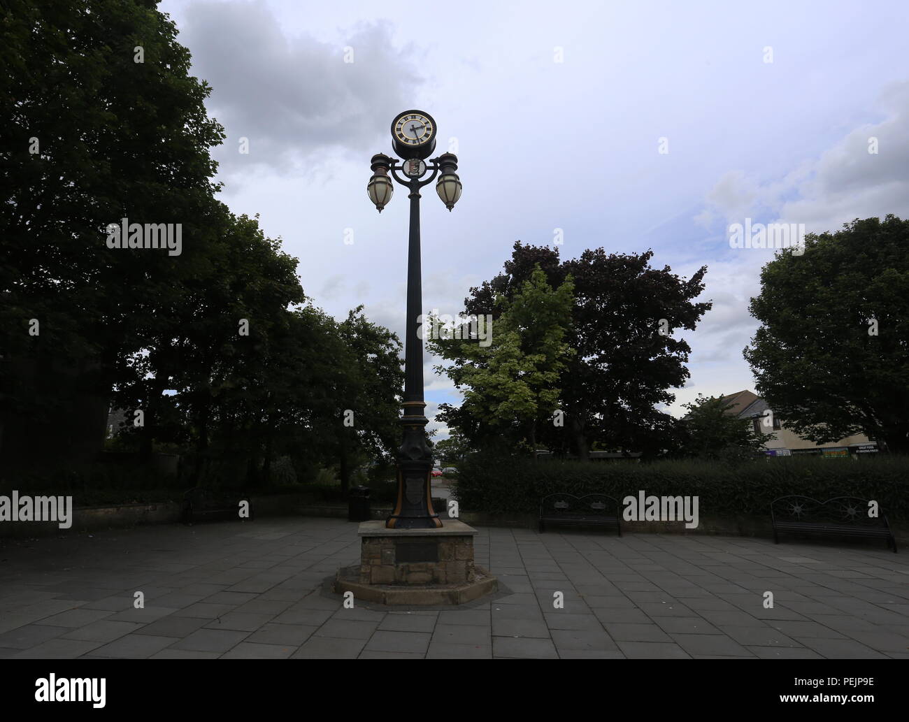 Ornamental clock Bo'ness Scotland August 2018 Stock Photo Alamy