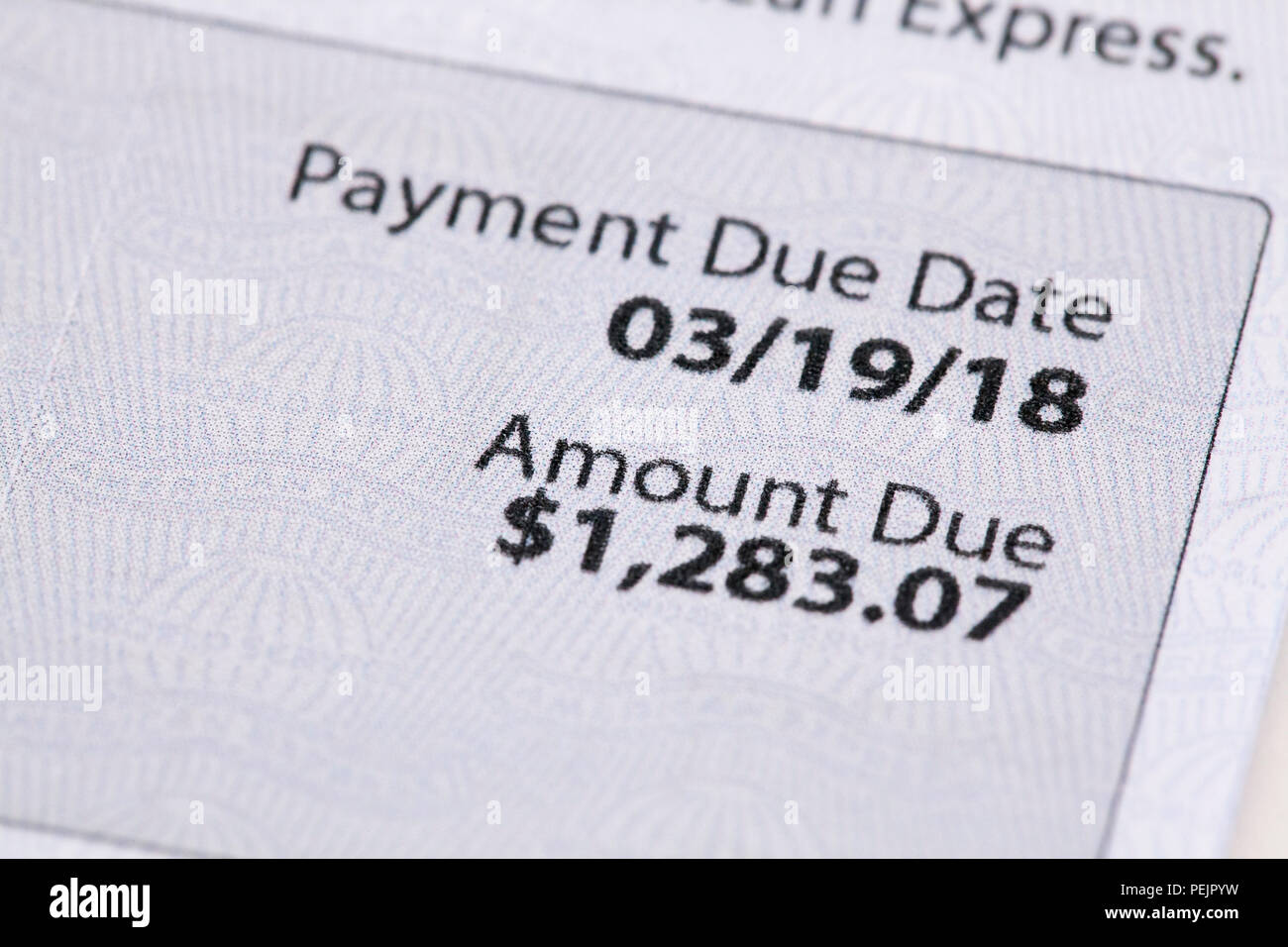 American Express credit card monthly statement - USA Stock Photo - Alamy