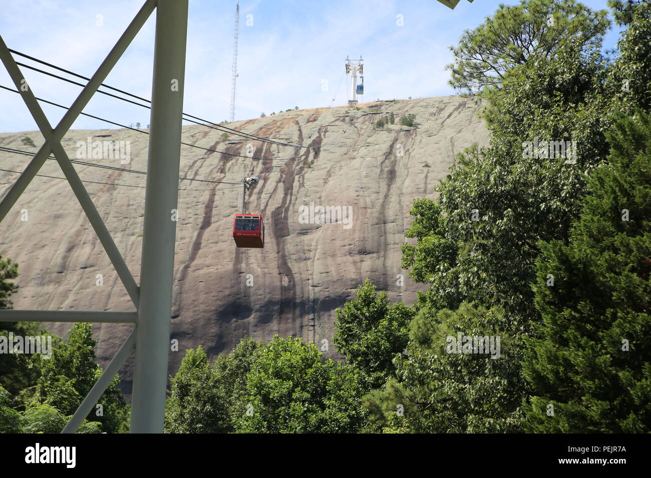 CABLE CAR ON STONE MOUNTAIN Stock Photo Alamy
