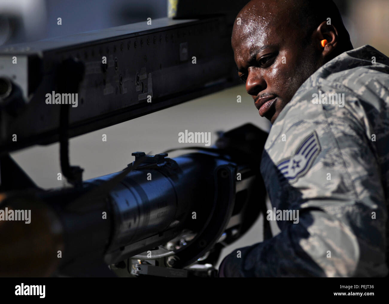 An aircraft armament staff sergeant with the 20th Aircraft Maintenance ...