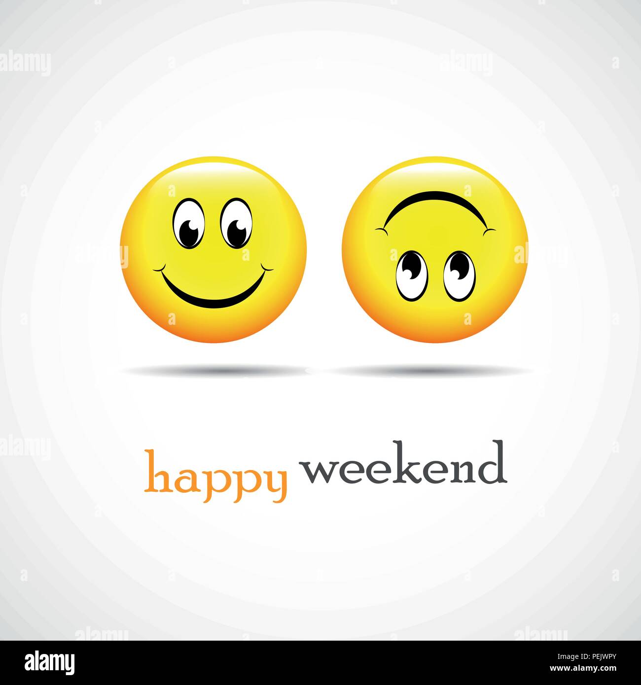 loading weekend happy smileys vector illustration EPS10 Stock Vector